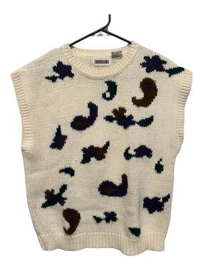 Vintage 80s/90s Country Suburbans Paisley Pattern Sleeveless Sweater Vest Large